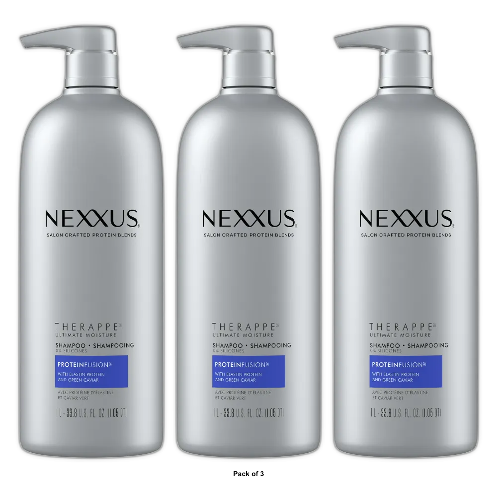 Nexxus Therappe Ultimate Moisture Silicone Free Shampoo 33.8Oz (Pack of 3)