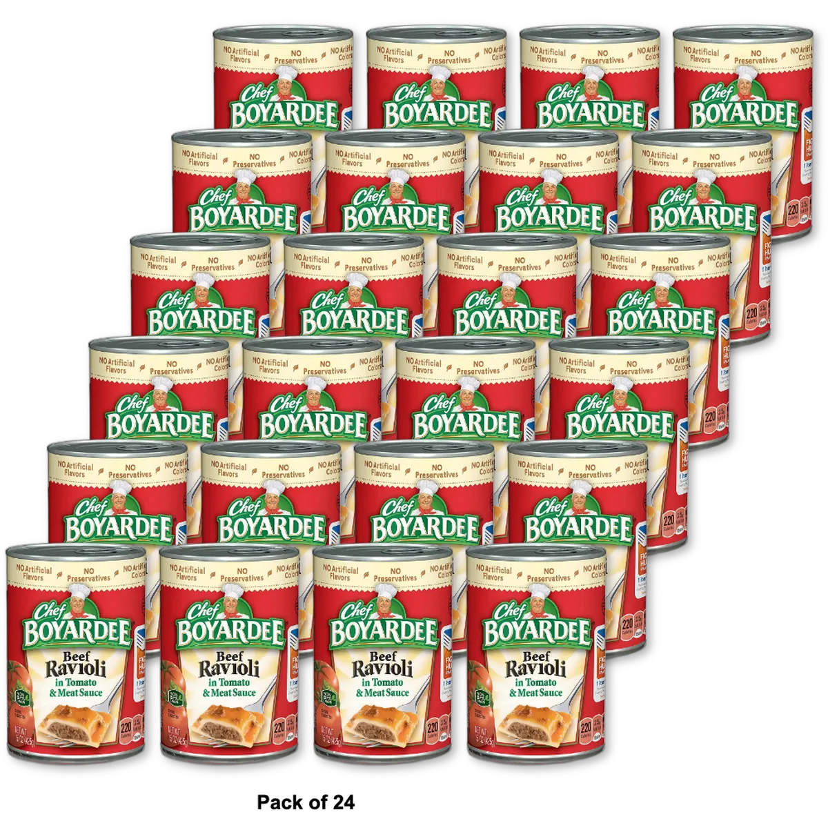 Chef Boyardee Beef Ravioli in Tomato and Meat Sauce 15Oz (Pack of 24)
