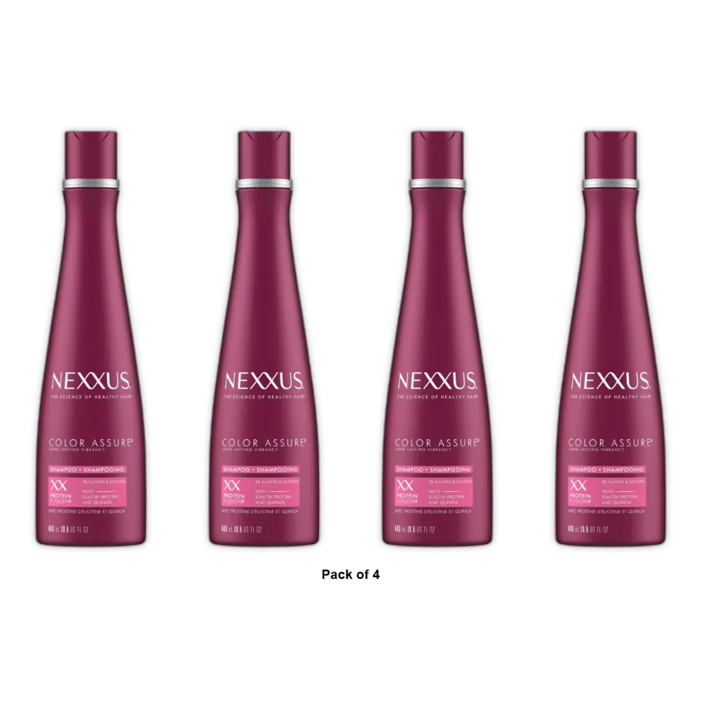 Nexxus Color Assure Vibrancy Retention Shampoo13.5Oz (Pack of 4)