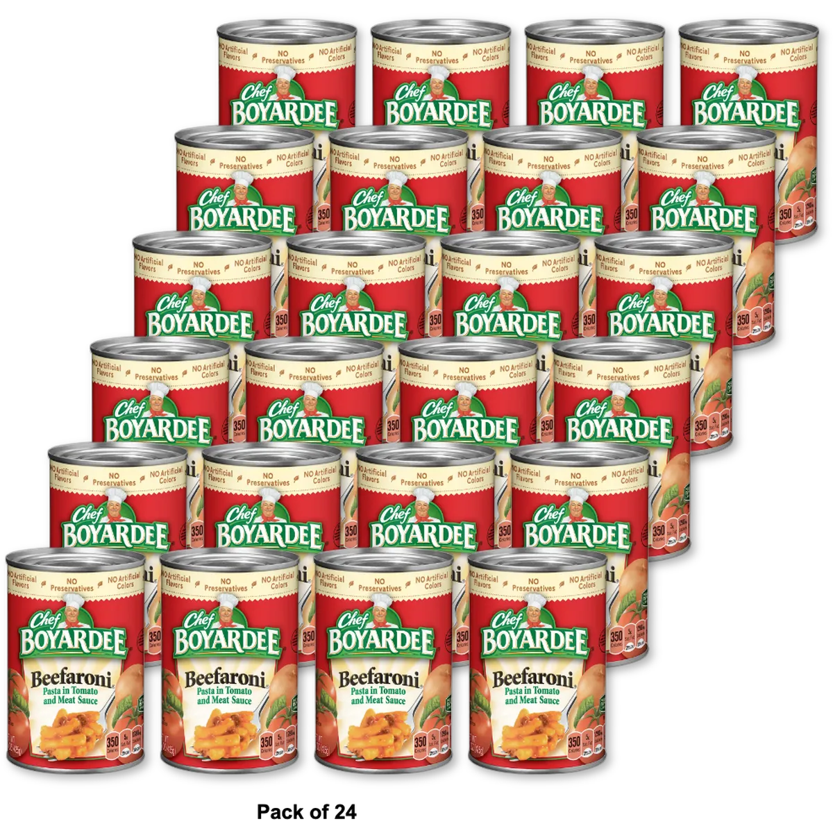Chef Boyardee Beefaroni Pasta In Tomato and Meat Sauce 15Oz (Pack of 24)