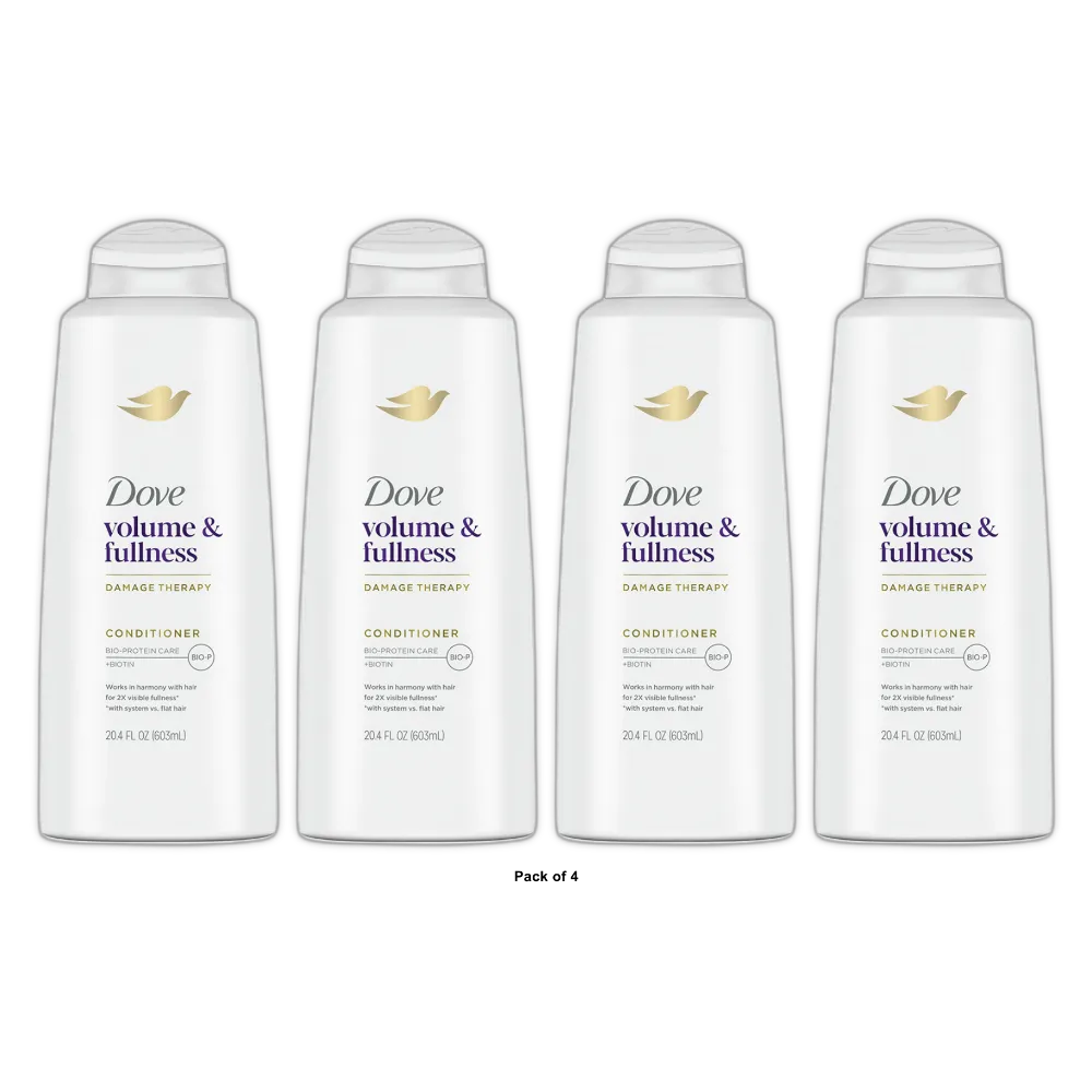 Dove Volume & Fullness Conditioner with Bio-Nourish Complex 20.4Oz (Pack of 4)
