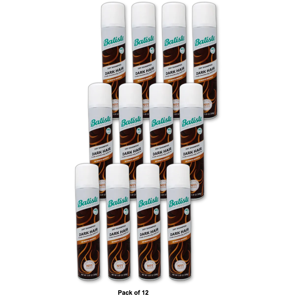 Batiste Dry Shampoo Dark Hair 3.81 oz (Pack of 12)