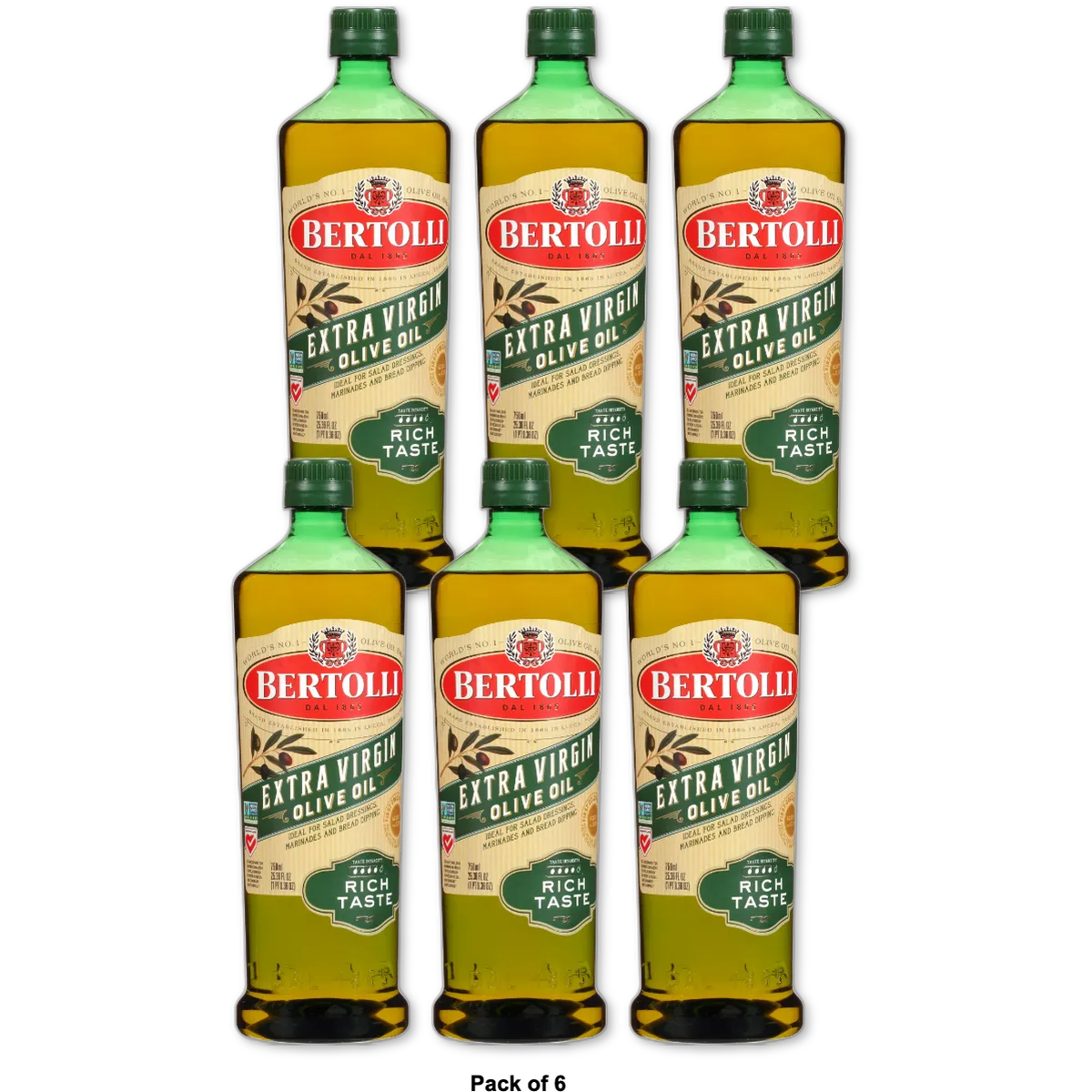 Bertolli Olive Oil Extra Virgin Rich 25.5 fl oz (Pack of 6)