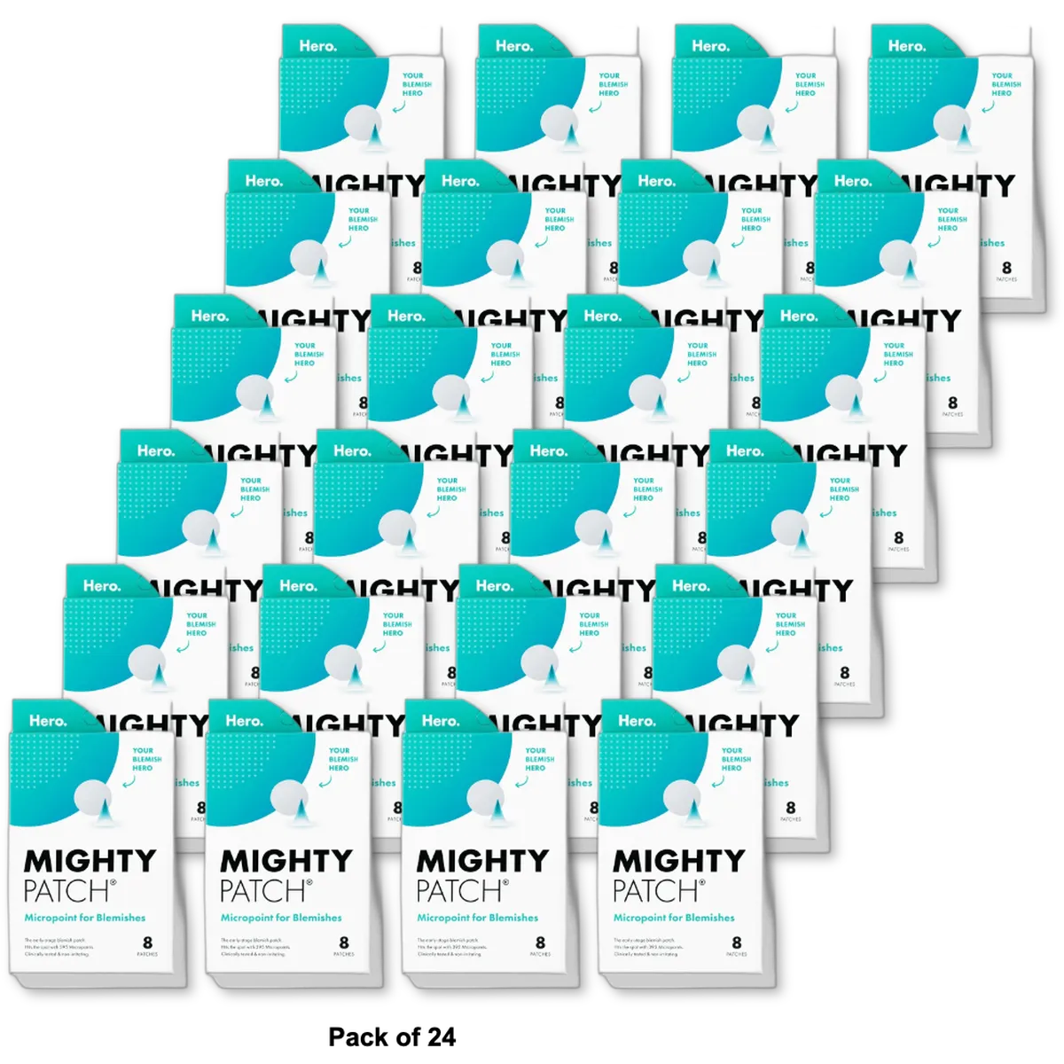 Hero Mighty Patch Micropoint For Blemishes 8 Ct 0.63Oz (Pack Of 24)
