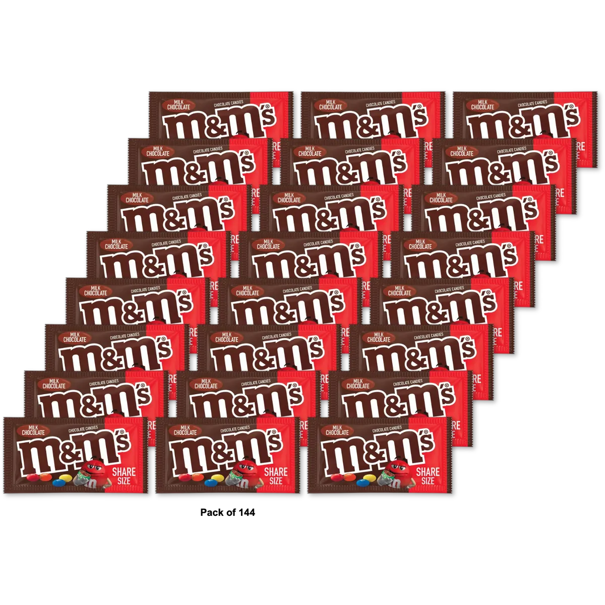 M And Ms King Size Milk Chocolate Candies 3.14Oz (Pack of 144)