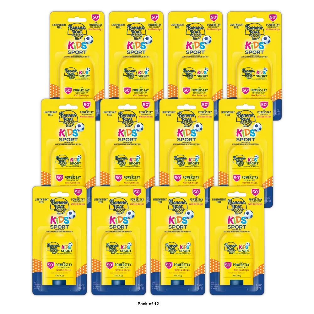 Banana Boat Kids Sport Stick Spf 50 Plus 0.5Oz (Pack Of 12)