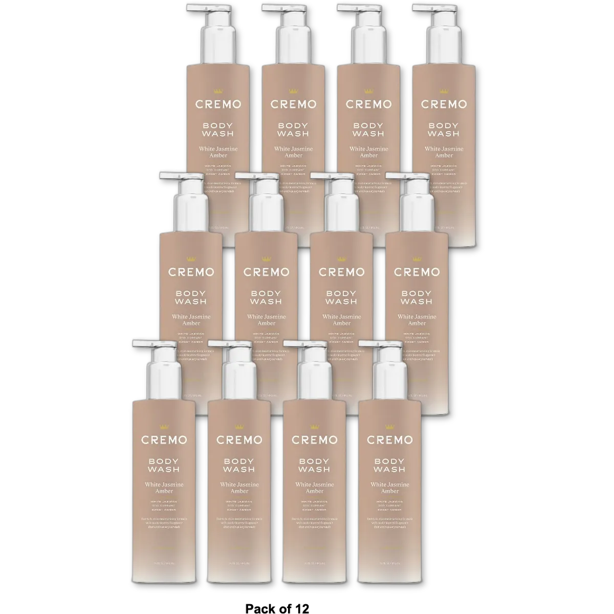 Cremo Skin Moisturizing White Jasmine Amber Body Wash For Womens 16 Oz (Pack of 12)