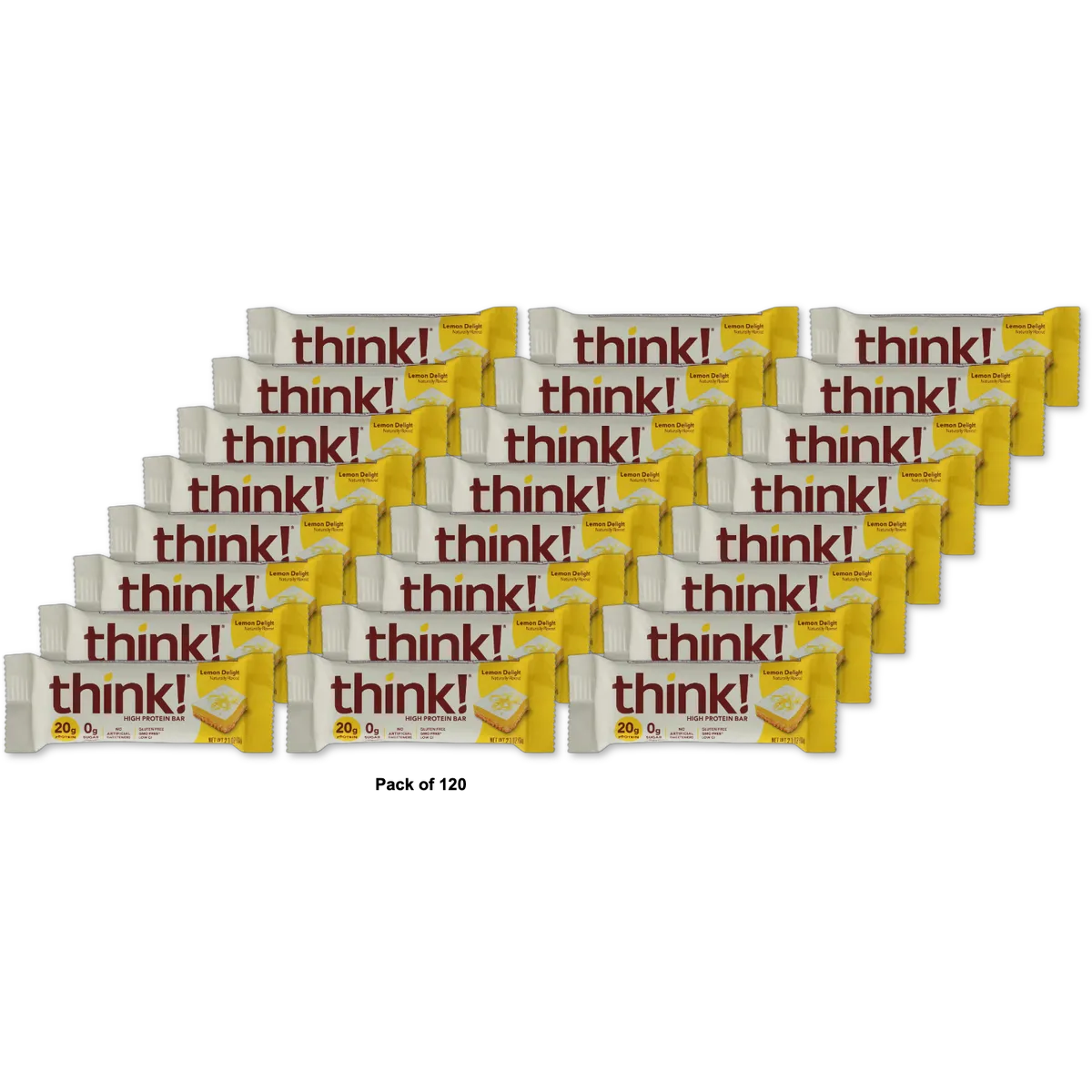 Think! High Protein Bar Lemon Delight 2.1 Oz (Pack of 120)