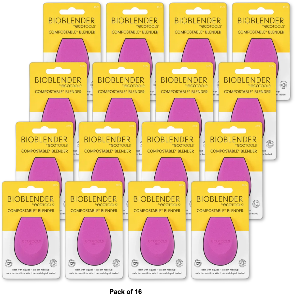 Ecotools Limited Edition Bioblender Makeup Sponge Holiday Ornament 1 Count 0.21Oz (Pack Of 16)