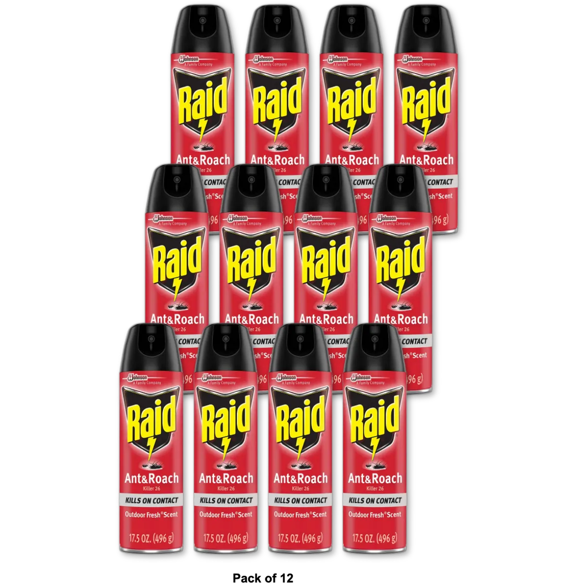 Raid Ant And Roach Killer Outdoor Fresh 17.5Oz (Pack of 12)