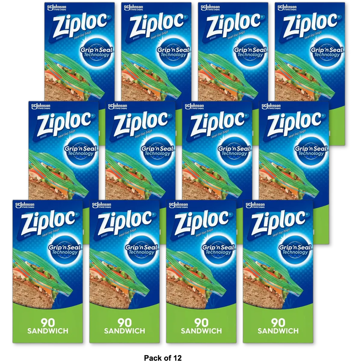 Ziploc Sandwich Bags 11.99 Oz (Pack of 12)