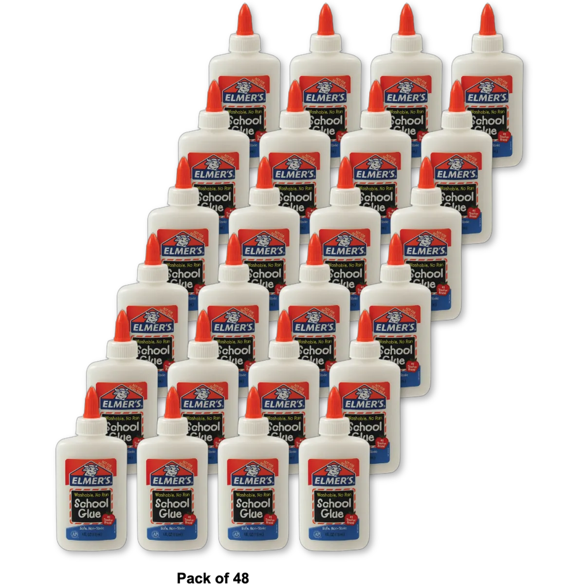 Elmers Washable School Glue Non Toxic 4Oz (Pack of 48)