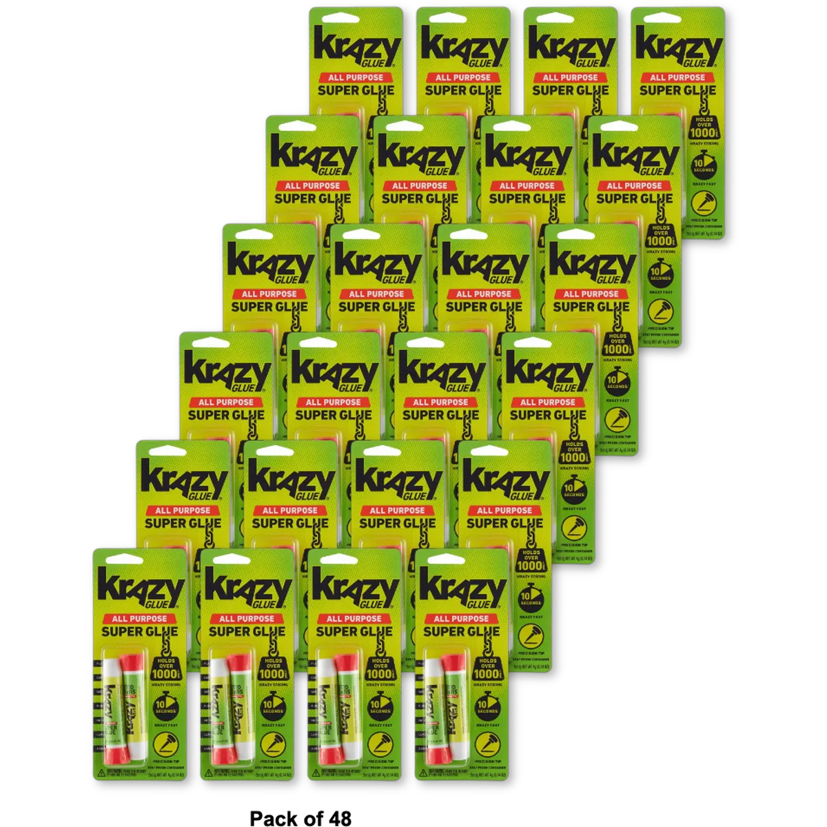 Krazy Glue Kg517 Instant Krazy Glue All Purpose Tube 2 Count 0.14Oz (Pack Of 48)