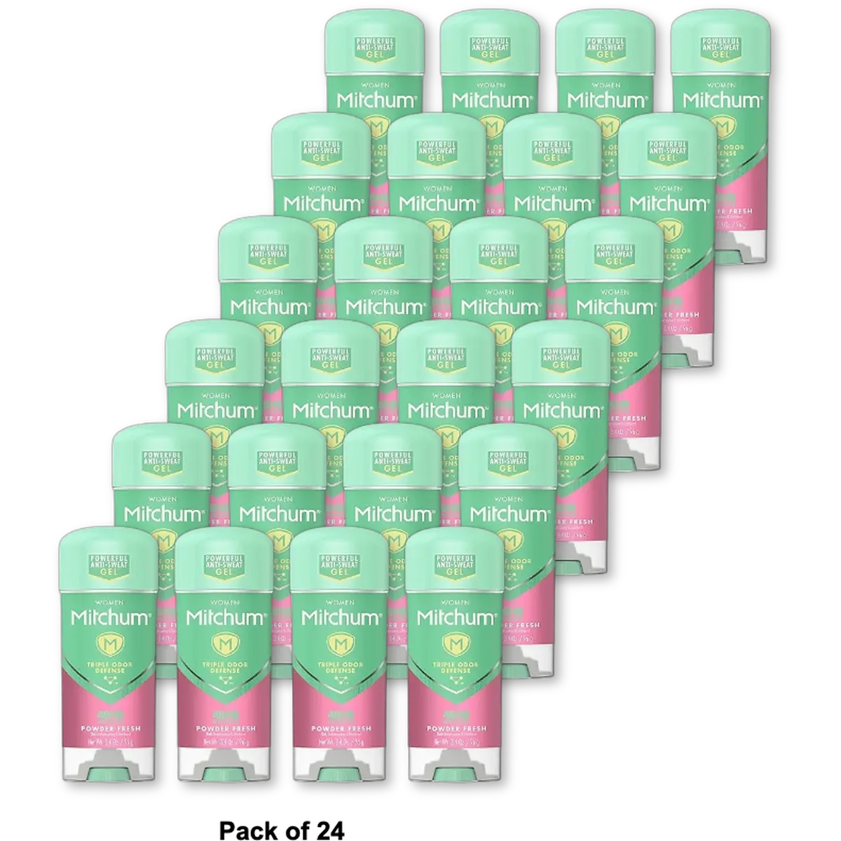 Lady Mitchum Clear Gel Antiperspirant And Deodorant Powder Fresh3.4Oz (Pack of 24)