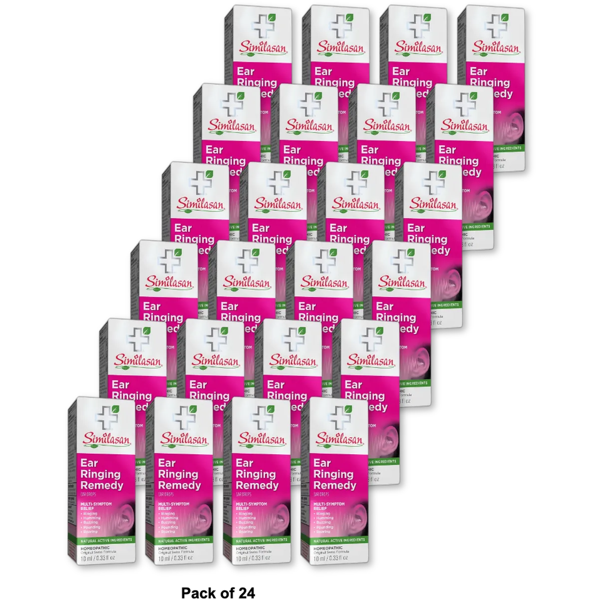 Similasan Ear Ringing Remedy Drops For Temporary Ear Ringing Relief 0.33Oz (Pack Of 24)