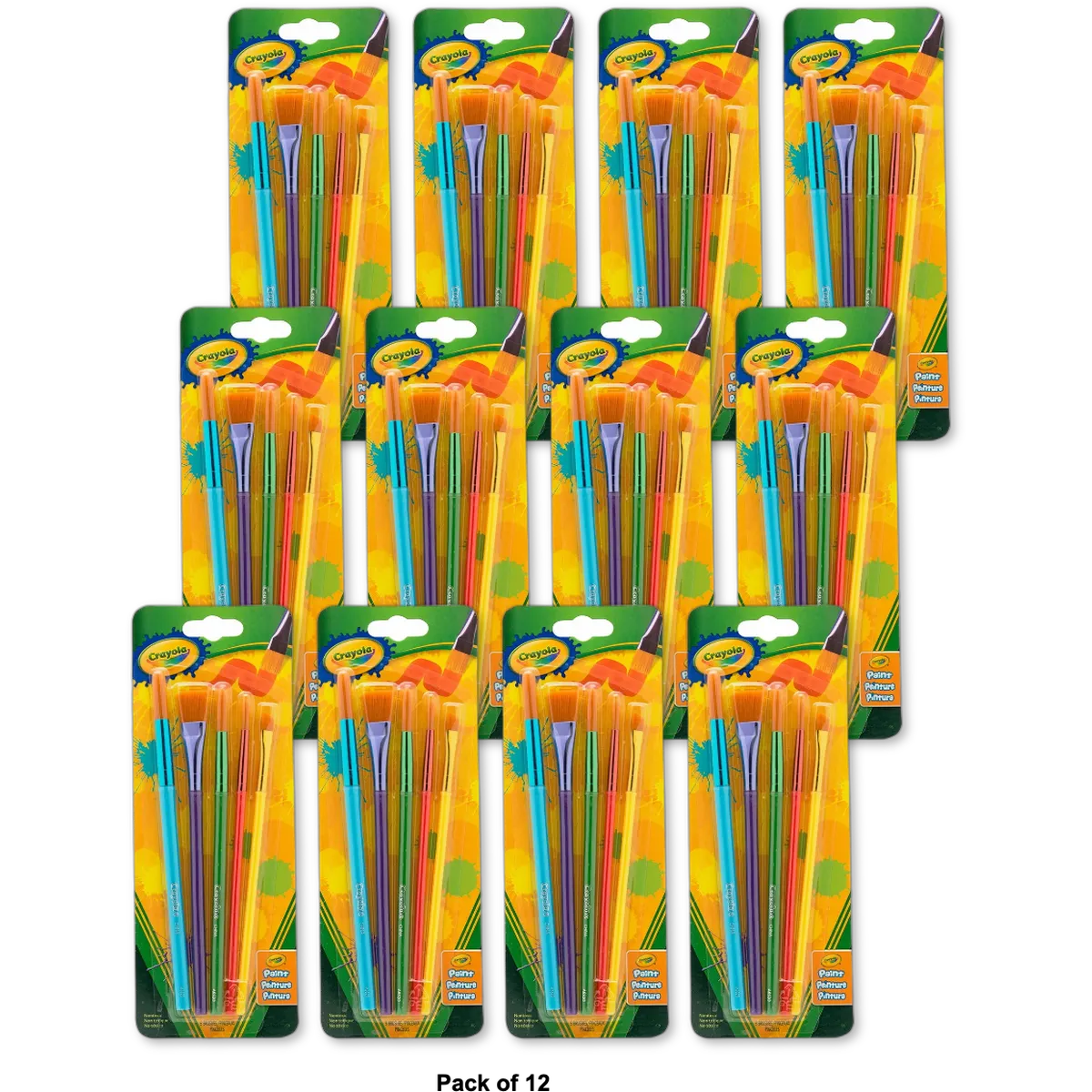 Crayola Arts And Craft Brushes Assorted 1 ea 3.2oz (Pack of 12)