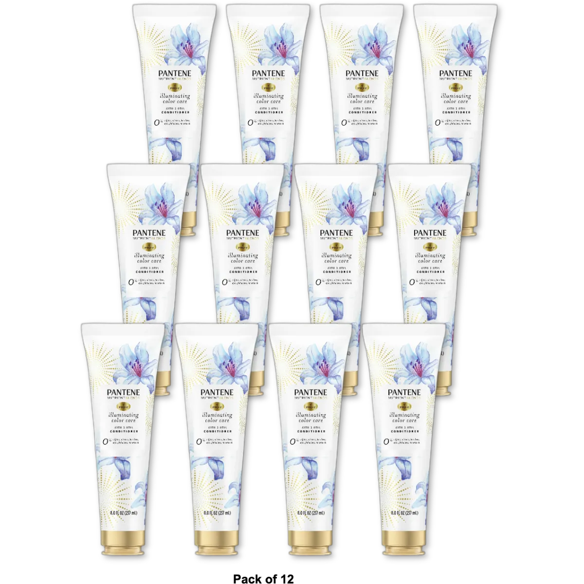 Pantene PRO-V Nutrient Blends illuminating color care conditioner with biotin 8 Oz (Pack of 12)