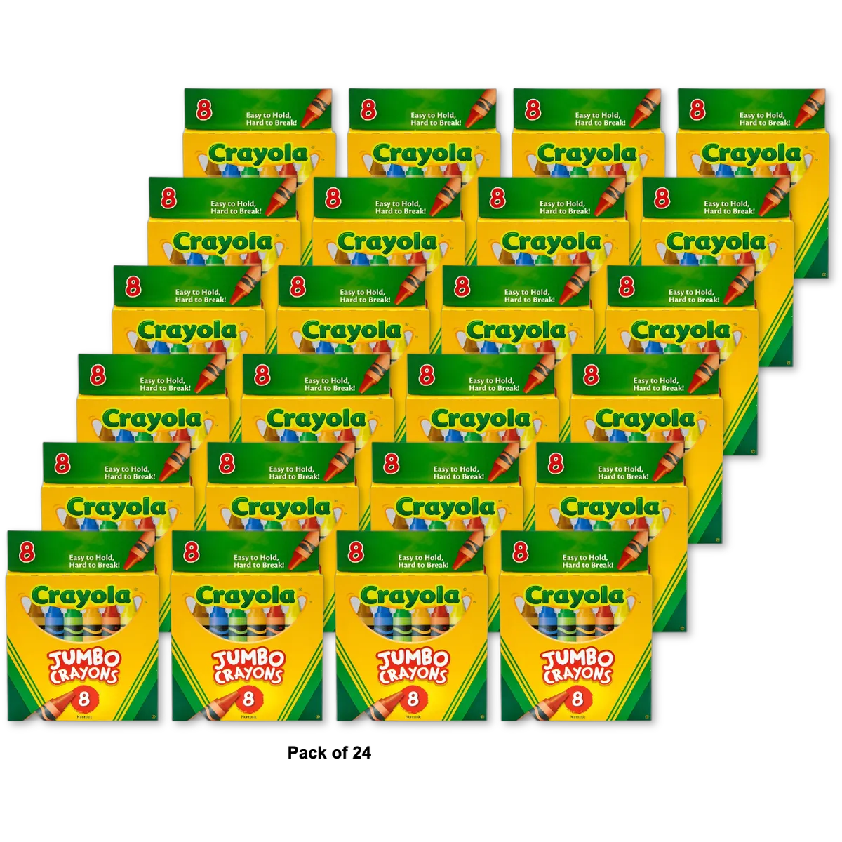 Crayola Crayons Jumbo 8Ct Peggable Tuck BoxBin389 3.04oz (Pack of 24)