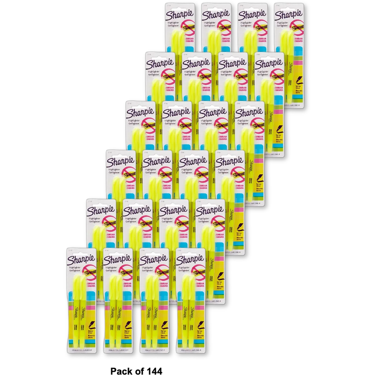 Sharpie Accent Pocket-Style Yellow Highlighters 1.6oz (Pack of 144)