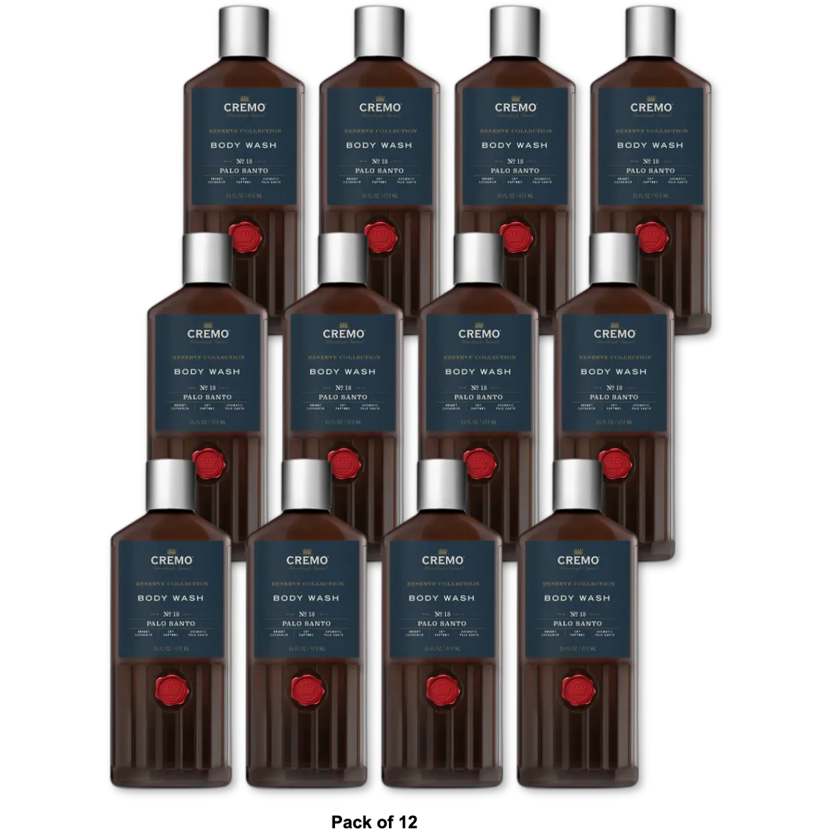 Cremo Rich-Lathering Palo Santo Body Wash 16Oz (Pack of 12)