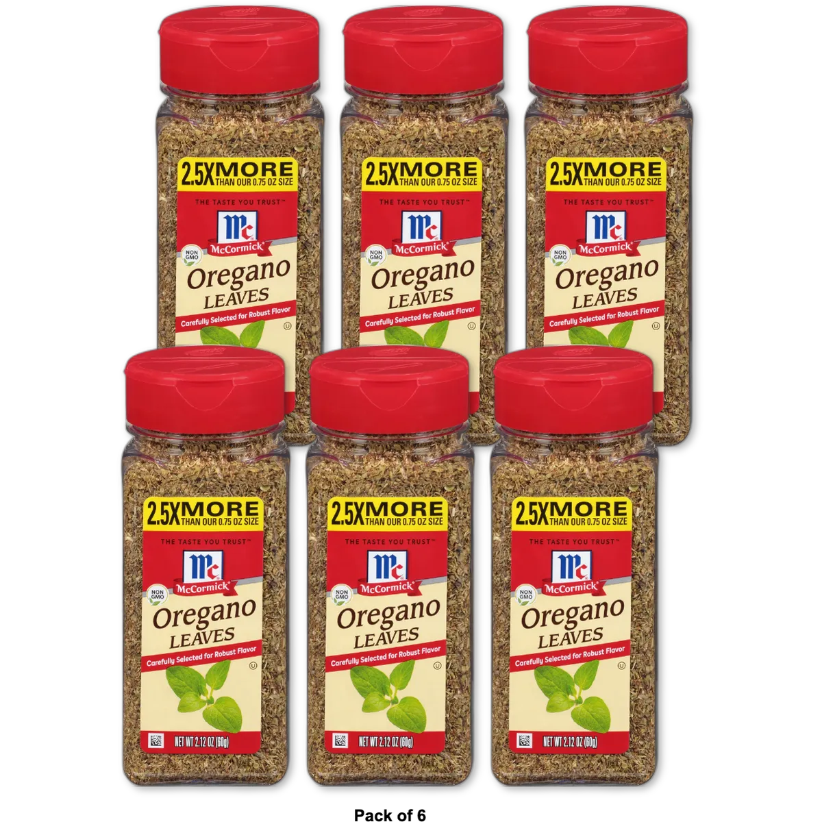 McCormick Oregano Leaves 3.12 oz (Pack of 6)