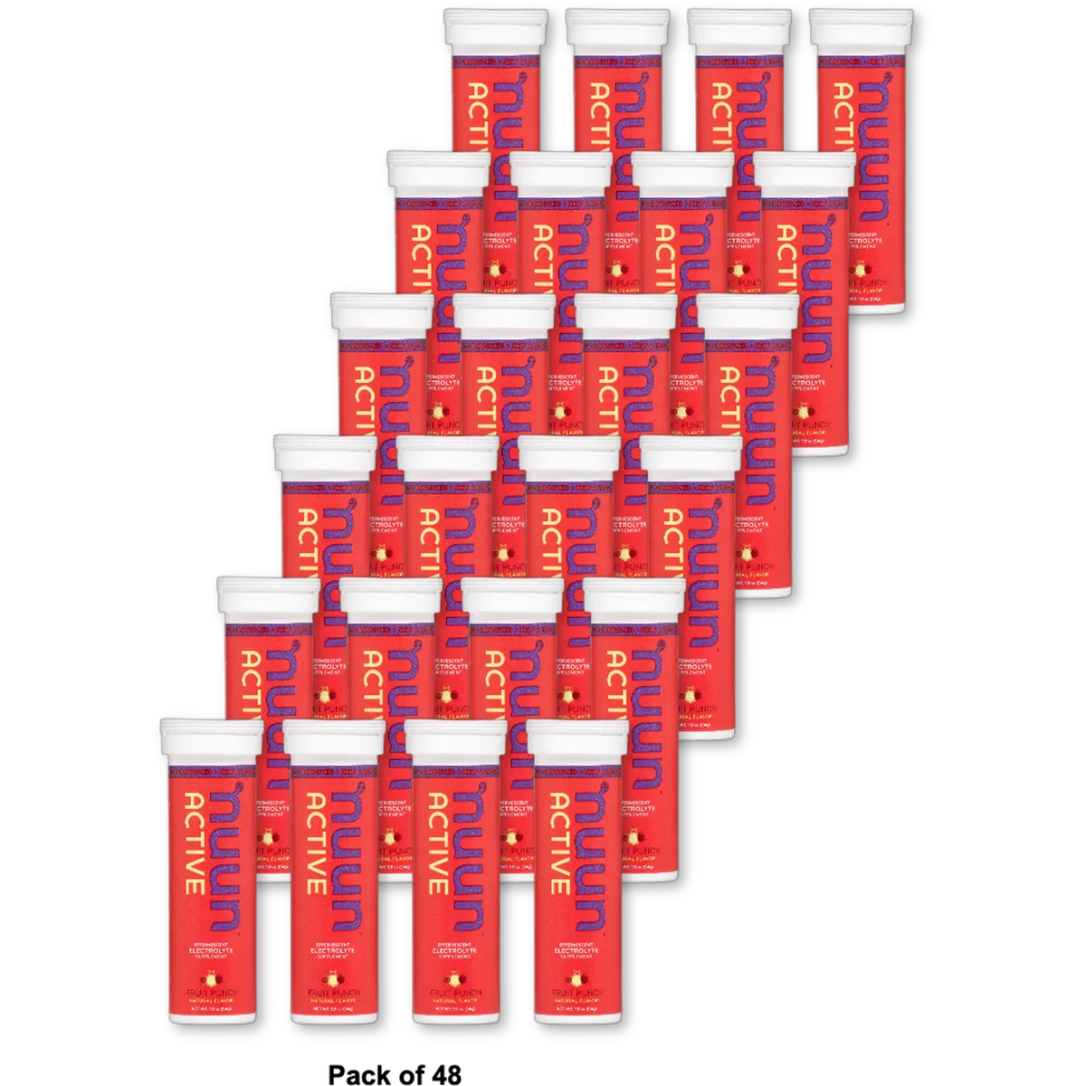 NUUN Sport Electrolyte Tablets ? Fruit Punch 10 Count 1.9oz (Pack of 48)