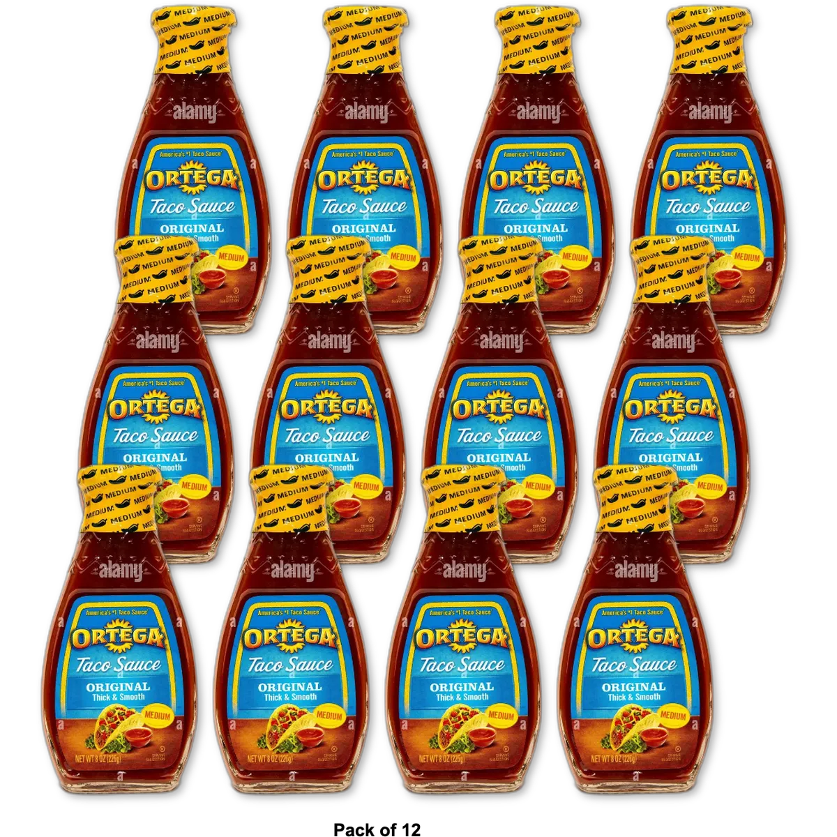Ortega Taco Sauce Medium 8 oz (Pack of 12)
