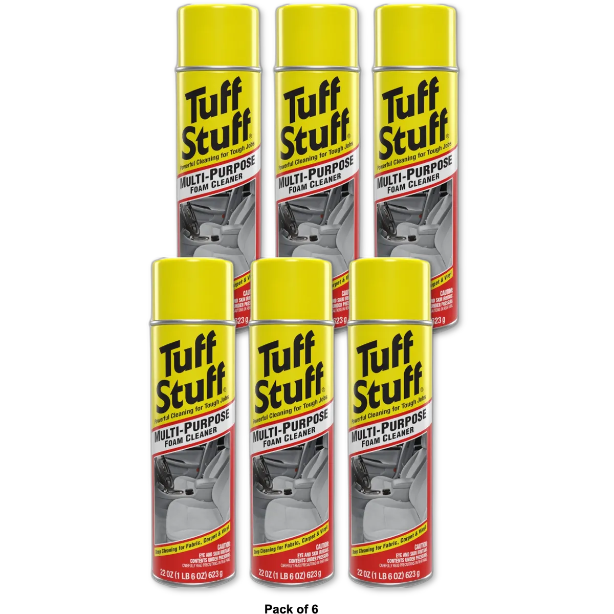 Tuff Stuff Multi Purpose Foam Cleaner for Car Detailing, 22 oz (Pack of 6)