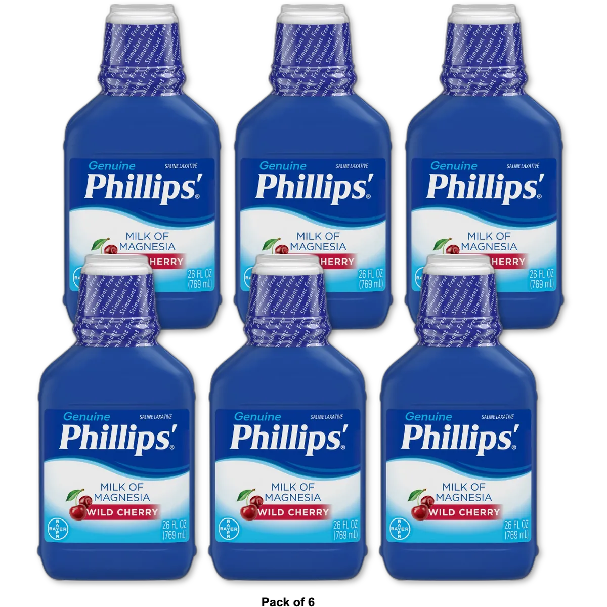 Phillips Milk Of Magnesia Liquid Cherry - 26 Oz (Pack of 6)