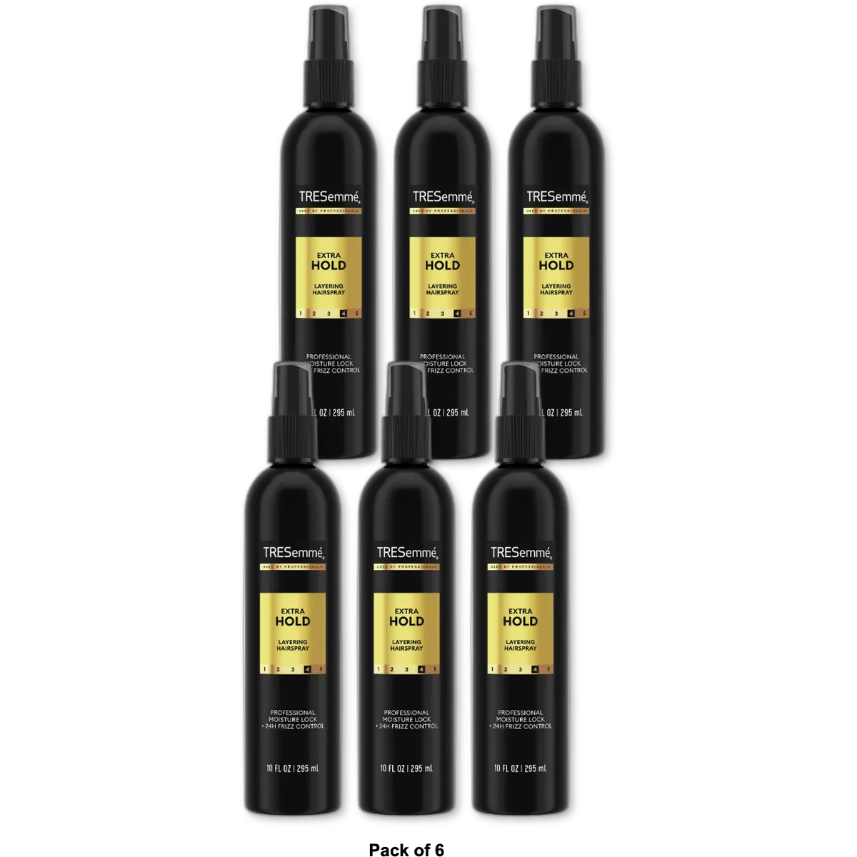 Tresemme Extra Hold Hairspray for 24-Hour Frizz Control 10 oz (Pack of 6)