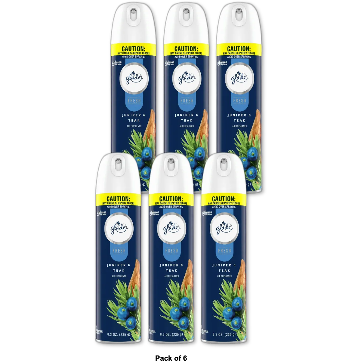 Glade Aerosol Spray Juniper & Teak 8.3 oz (Pack of 6)