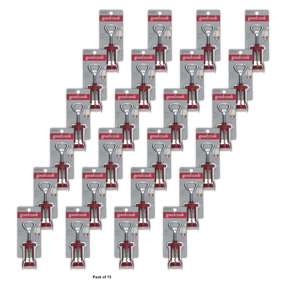 Good Cook Wing Corkscrew Bottle Opener 4.90Oz (Pack of 72)