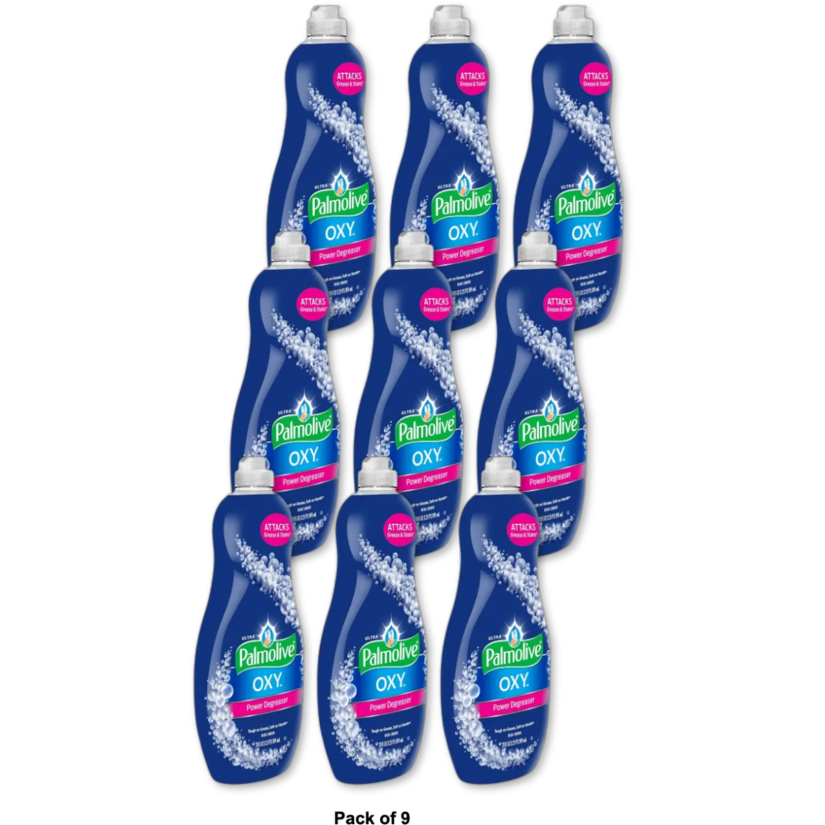 Palmolive Ultra Oxy Power Degreaser Liquid Dish Soap 20Oz (Pack of 9)