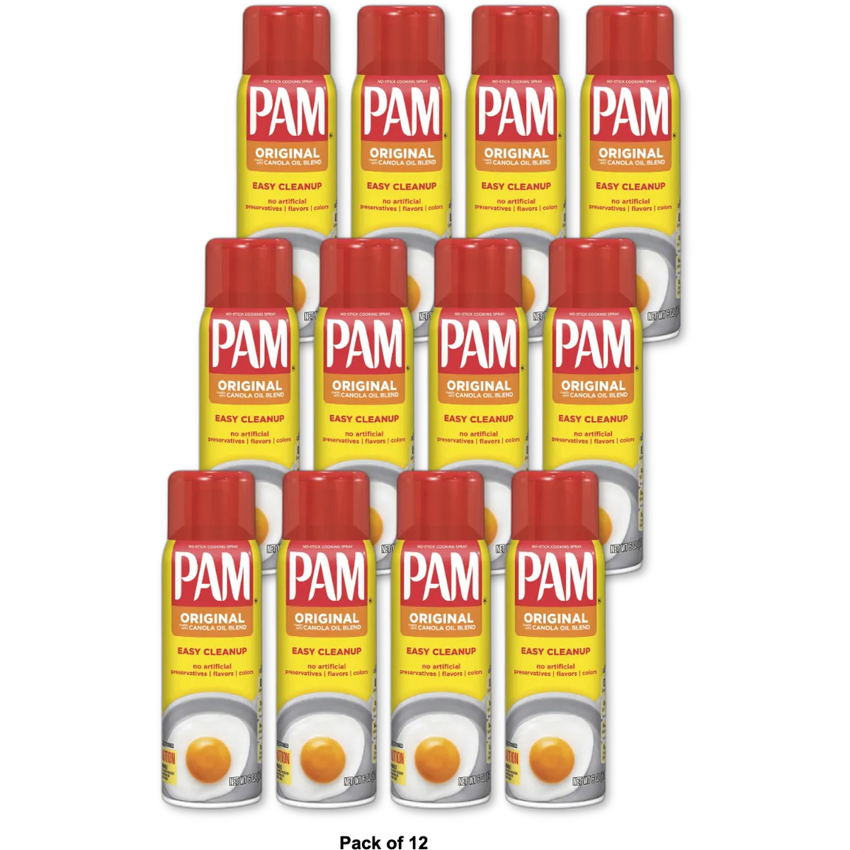 Pam The Original No-Stick Cooking Spray 6Oz (Pack of 12)