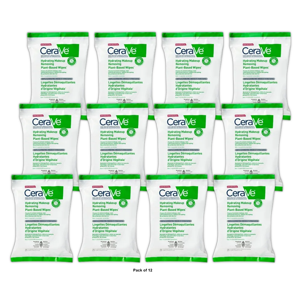 CERAVE M/UP REMOVER WIPES 25CT