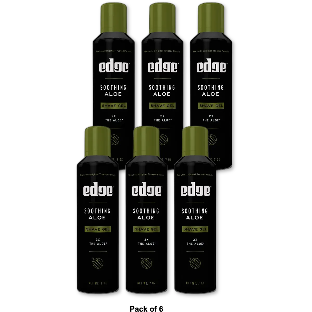 Edge Shave Gel With Soothing Aloe 7Oz (Pack of 6)