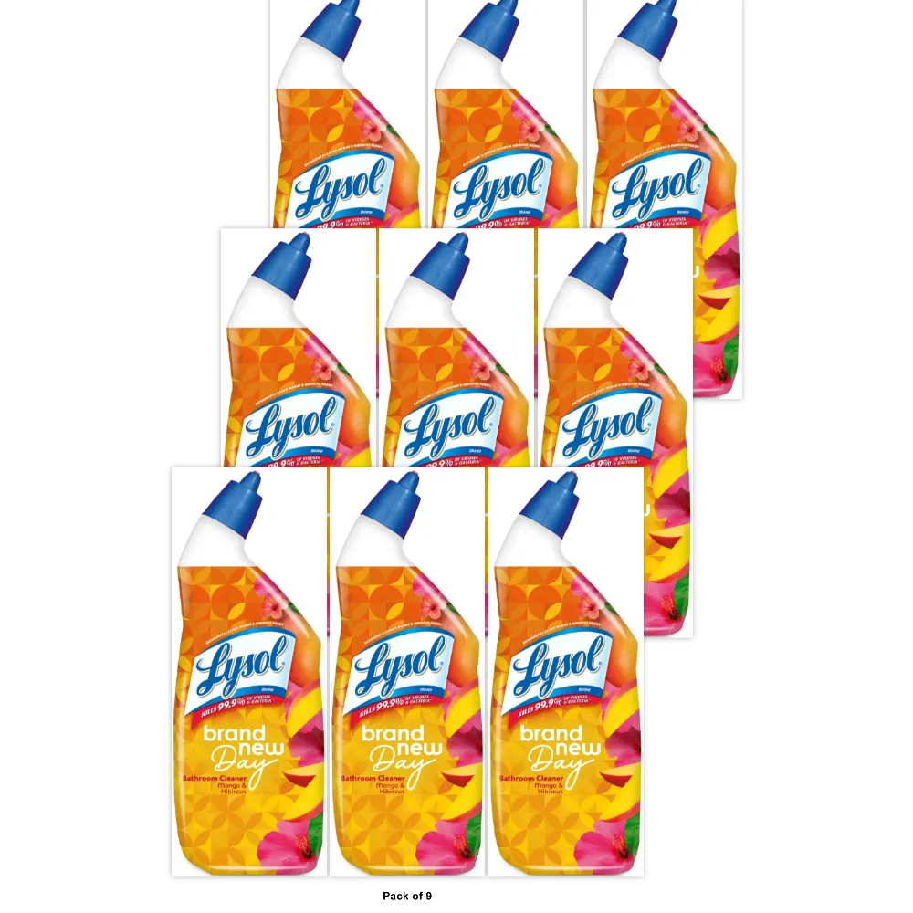 Lysol® Toilet Bowl Cleaner Gel For Cleaning and Disinfecting Stain Removal Br 24 oz (Pack of 9)