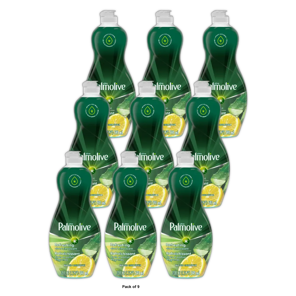Palmolive Ultra Experientials Liquid Dish Soap Aloe & Citrus Scent 20 oz (Pack of 9)