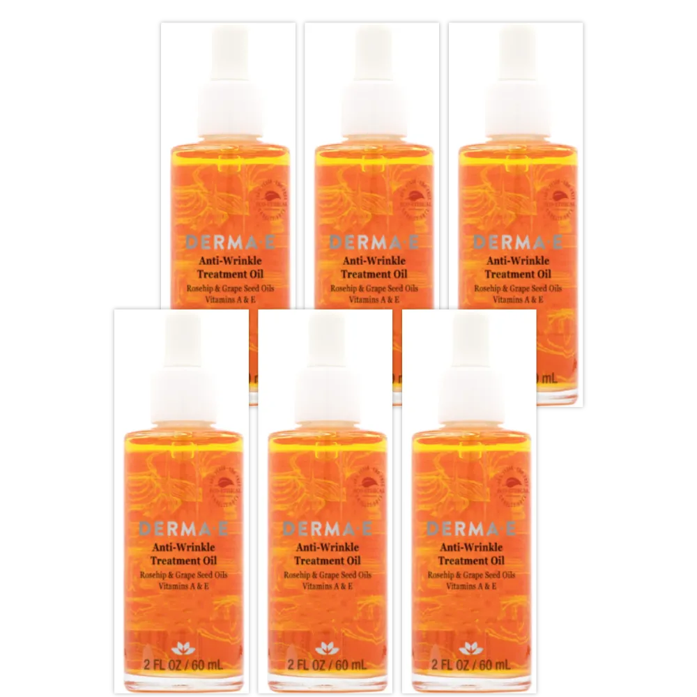 Derma E Anti-Wrinkle Retinol Facial Oil With Rosehip Grape Seed Vitamin E Veg 2 Oz (Pack Of 6)
