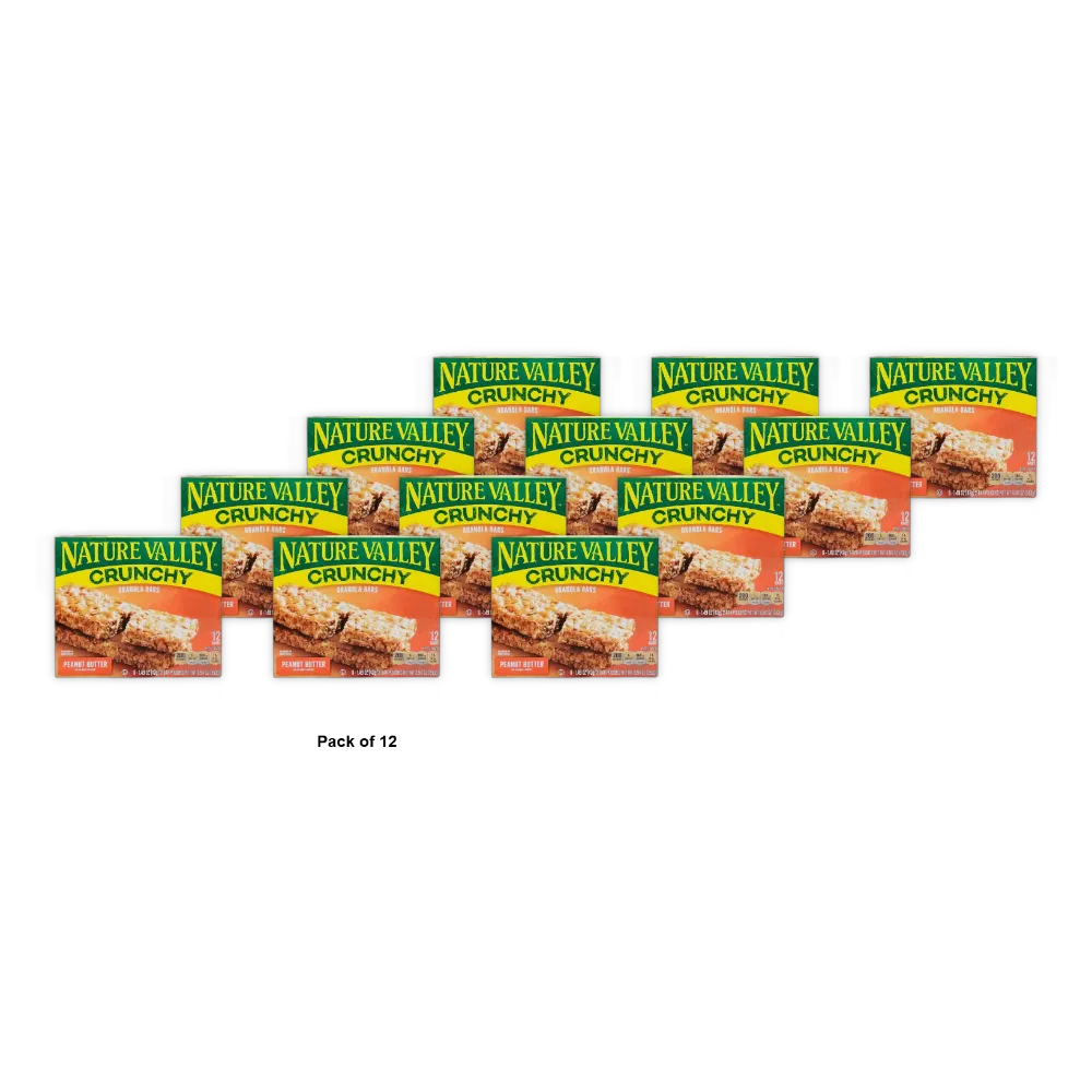 Nature Valley Granola Bars 8.9 oz ? Crunchy Peanut Butter (Pack of 12)