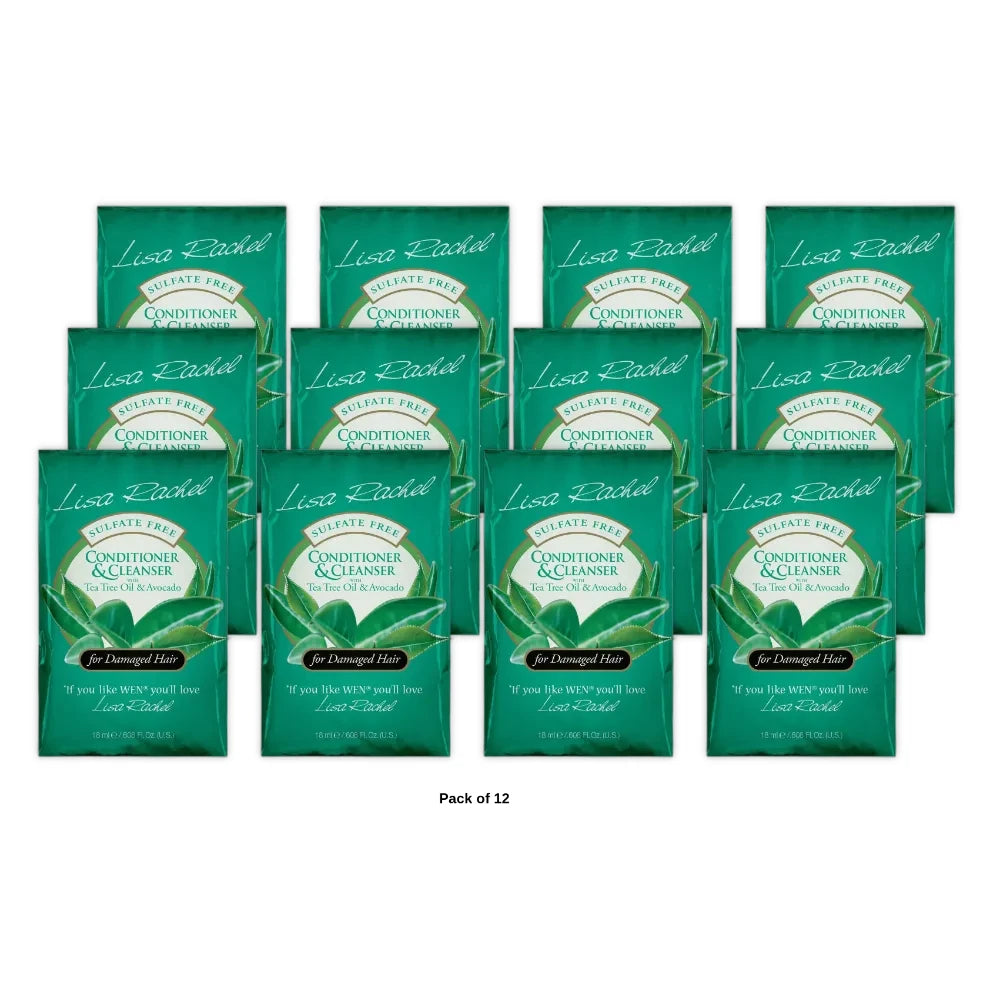 Lisa Rachel Conditioner&cleanser w/ Tea Tree Oil & Avocado for Damaged Hair 0.60 Fl.Oz (Pack of 12)