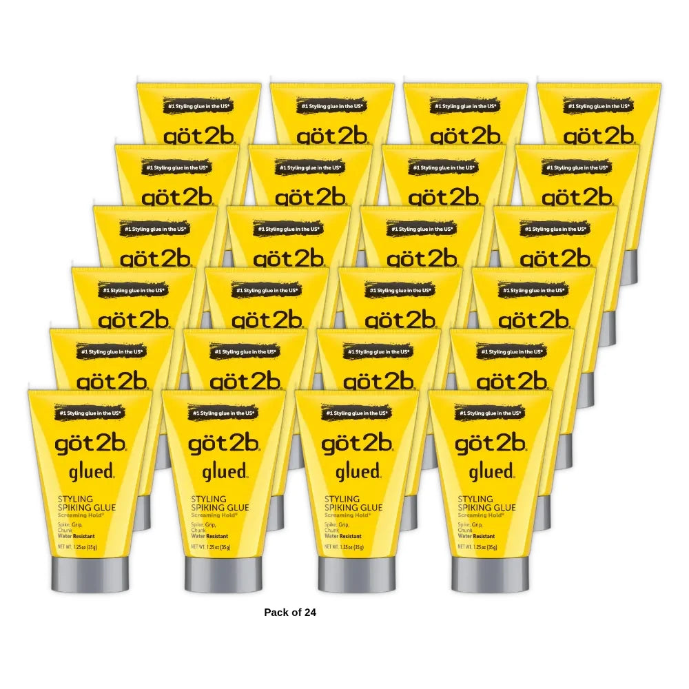 Got2b Glued Hair Styling Spiking Gel Trial & Travel Size (Pack of 24) 1.25 Oz