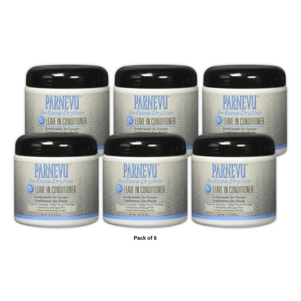 Parnevu Leave-In Conditioner For Extra Dry Hair (Pack of 6) 16 Oz