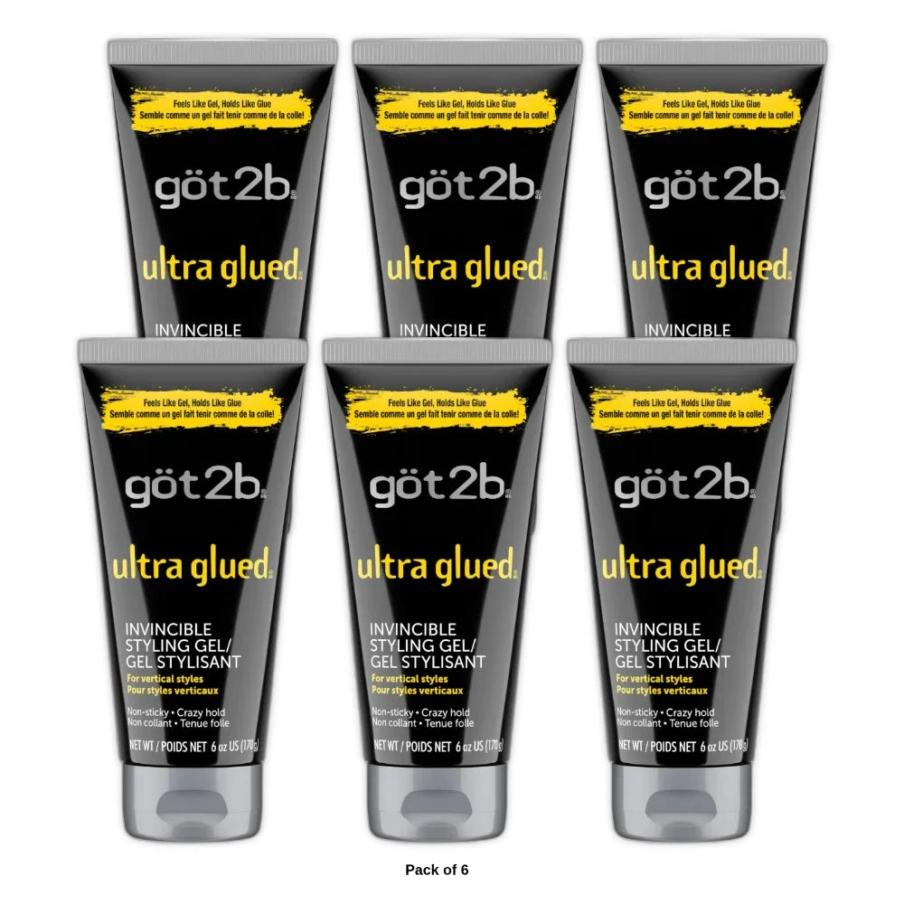 Göt2b Ultra Glued Invincible Styling Gel - (Pack of 6) 6 Oz