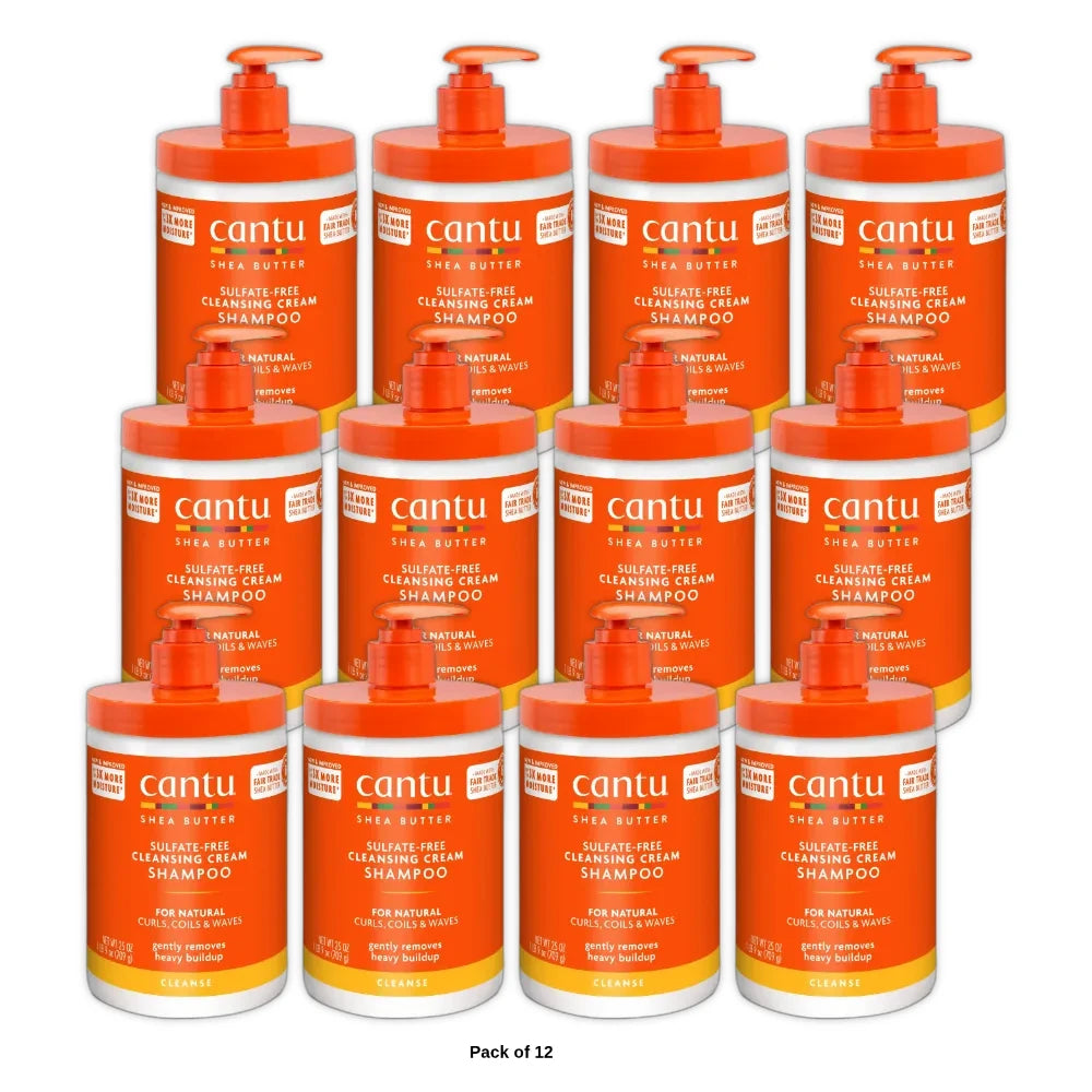Cantu Shea Butter Natural Hair Cleansing Cream Shampoo - (Pack of 12) 25 Fl. Oz