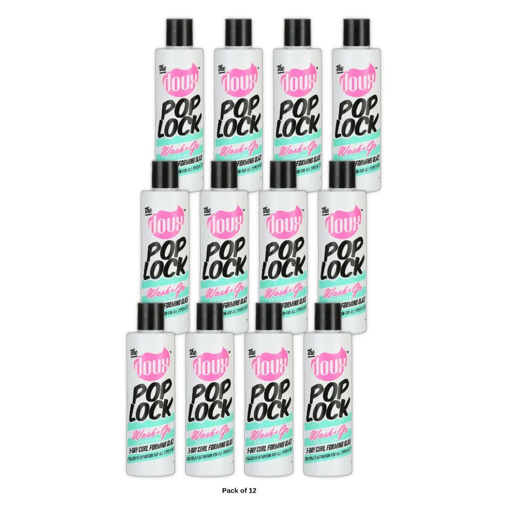 THE DOUX POP LOCK WASH & GO GLAZE 8 Oz (Pack of 12)