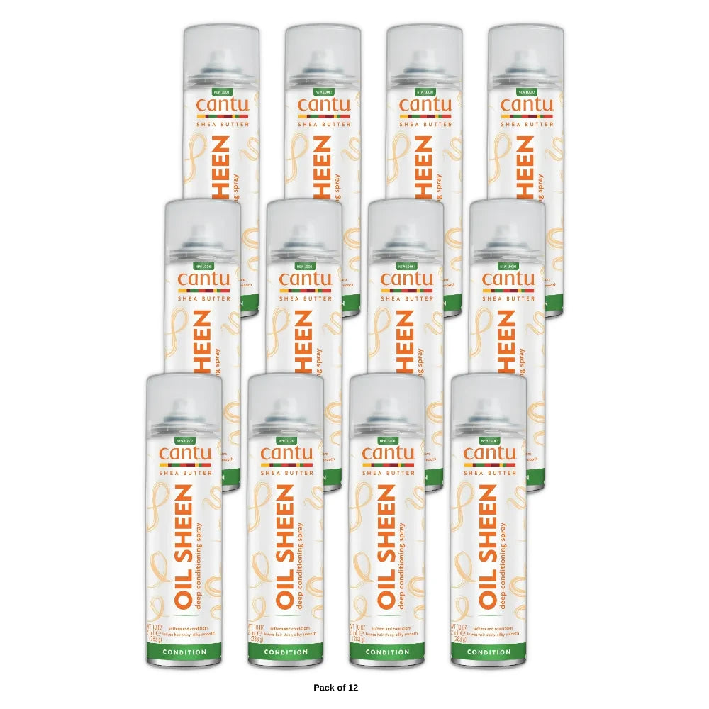 Cantu Shea Butter Oil Sheen Deep Conditioning Spray (Pack of 12) 10 Oz