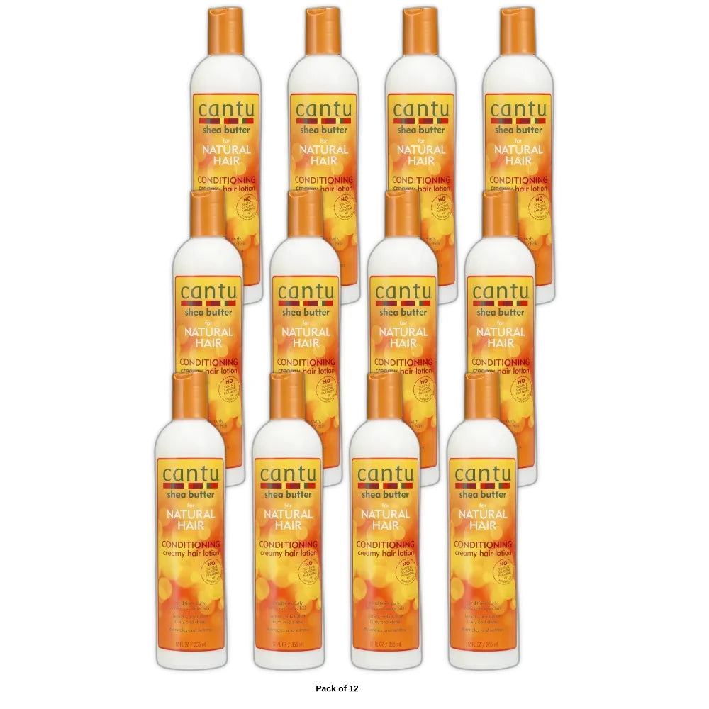 Cantu Shea Butter for Natural Hair Conditioning Creamy Hair Lotion (Pack of 12) 12 Oz