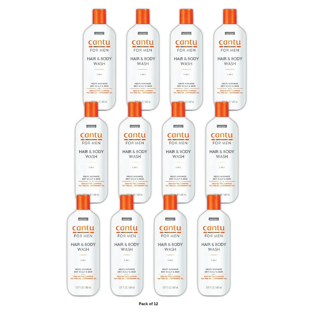 Cantu Mens 3-in-1 Shampoo Conditioner Bodywash 13.5 Oz (B01LTIAUA6) (Pack of 12)