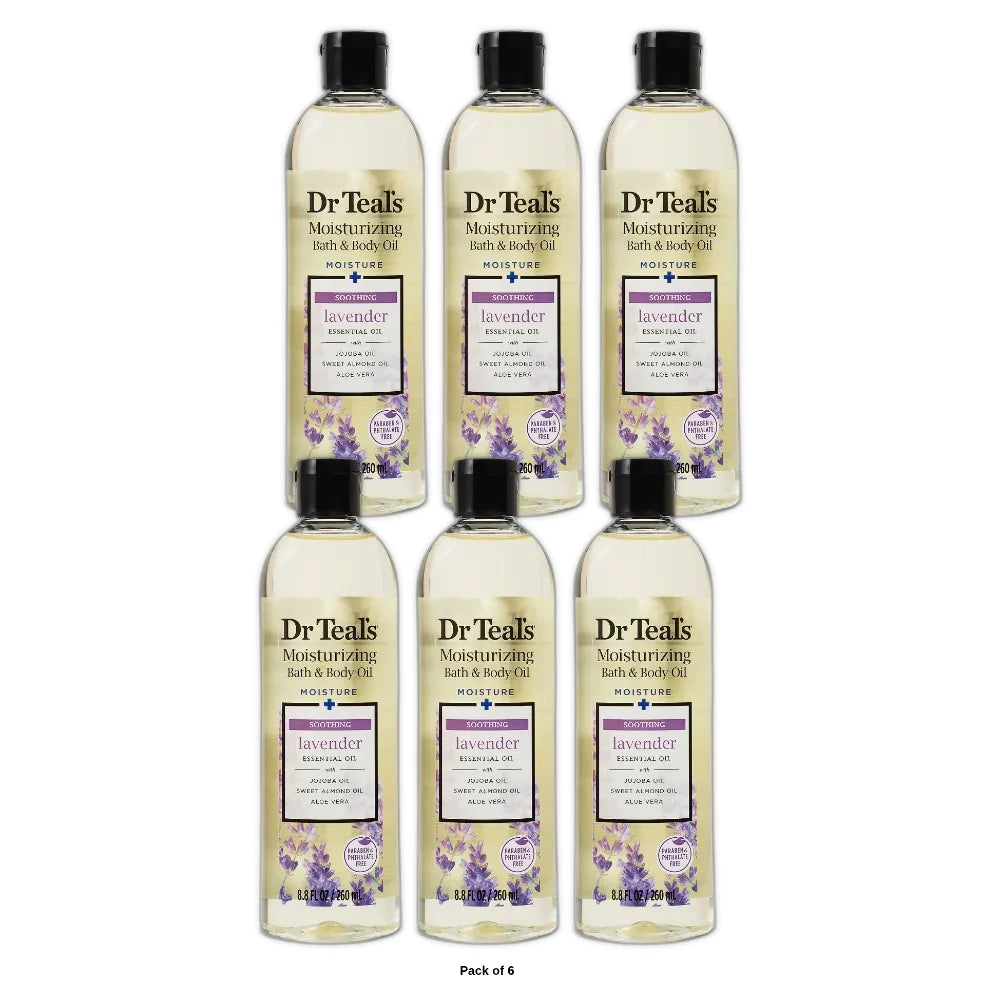 Dr Teal s Soothe & Sleep with Lavender Body and Bath Oil 8.8 fl oz (Pack of 6)
